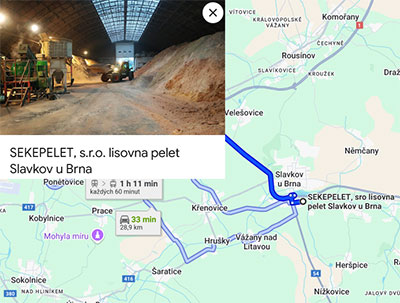 Lisovna pelet Slavkov u Brna
